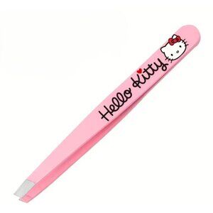 Hello Kitty Eyebrow Tweezers Set Pink & Purple Stainless Steel Angled Precision
